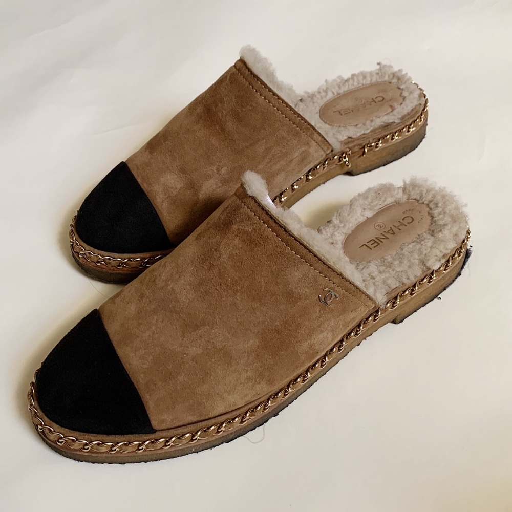Chanel Suede Shearling Mules - Women’s Size 41 IT (10 US)